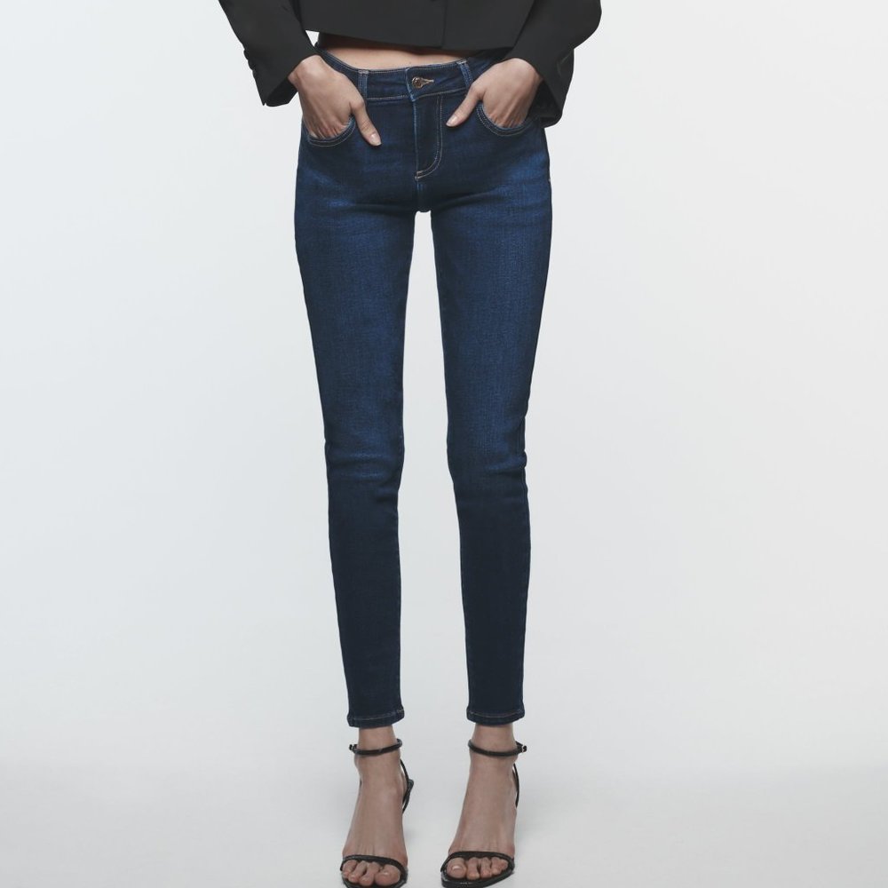 Zara Z1975 Mid-Rise Stretch Denim